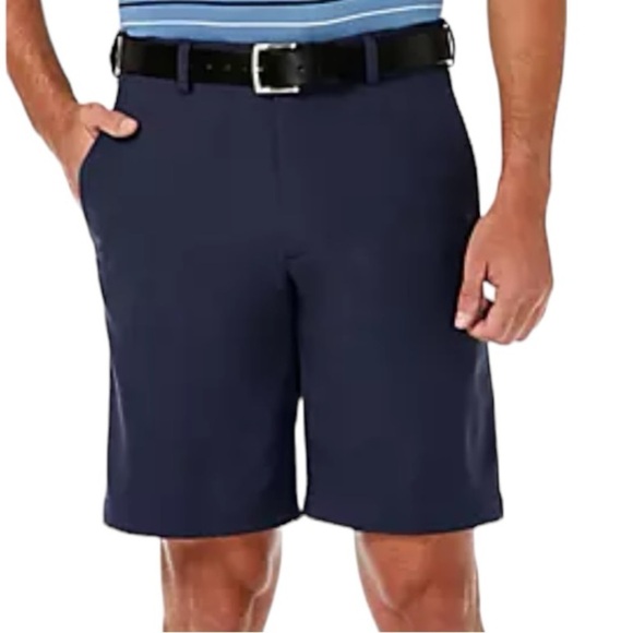 Haggar Navy Performance Shorts Moisture Wicking Size 44W/9.5” - Picture 3 of 6